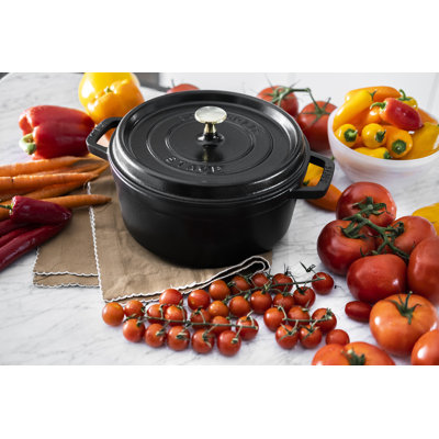 Staub Cast Iron Round Dutch Oven Hand Crafted In France