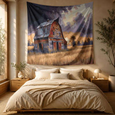 Thanksgiving Barn and farmhouse scenes Wall Tapestry