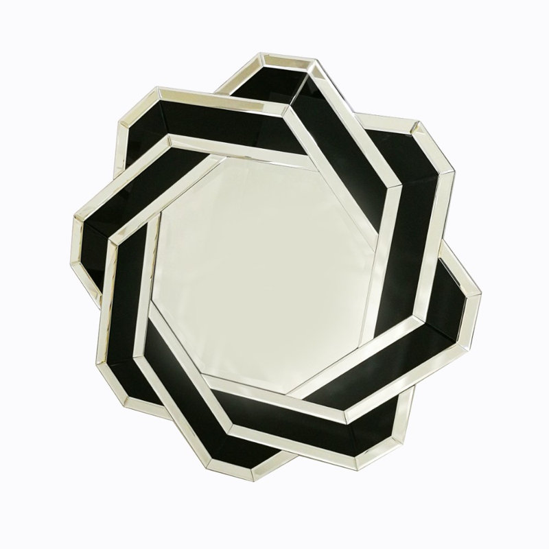 SantaCruz Glass Flat Wall Mirror, Silver