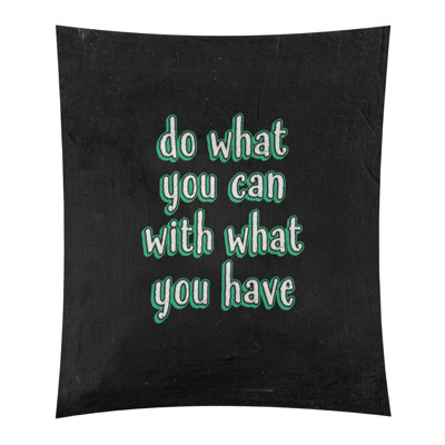 Polyester fait ce que vous pouvez citer tableau noir tapisserie