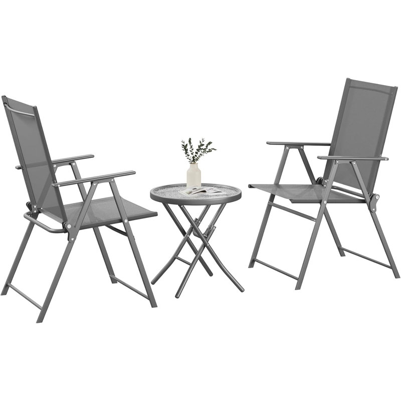 Patio Dining Set with, Grey