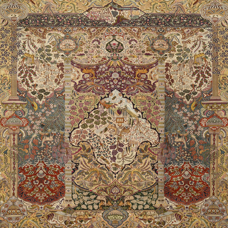 Southwestern Indoor Rug, Round 3'