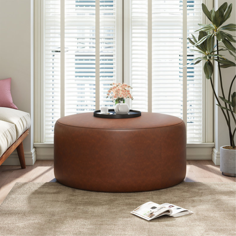 Repose-pieds rond moderne et confortable (SEULEMENT UN OTTOMAN)