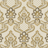 Opulence Luxury Italian Damask Glitter/Shimmer Double Width 33' L x 42" W Wallpaper Roll