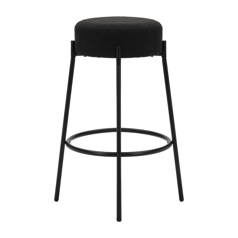 Rogina Upholstered Counter Stool, Black