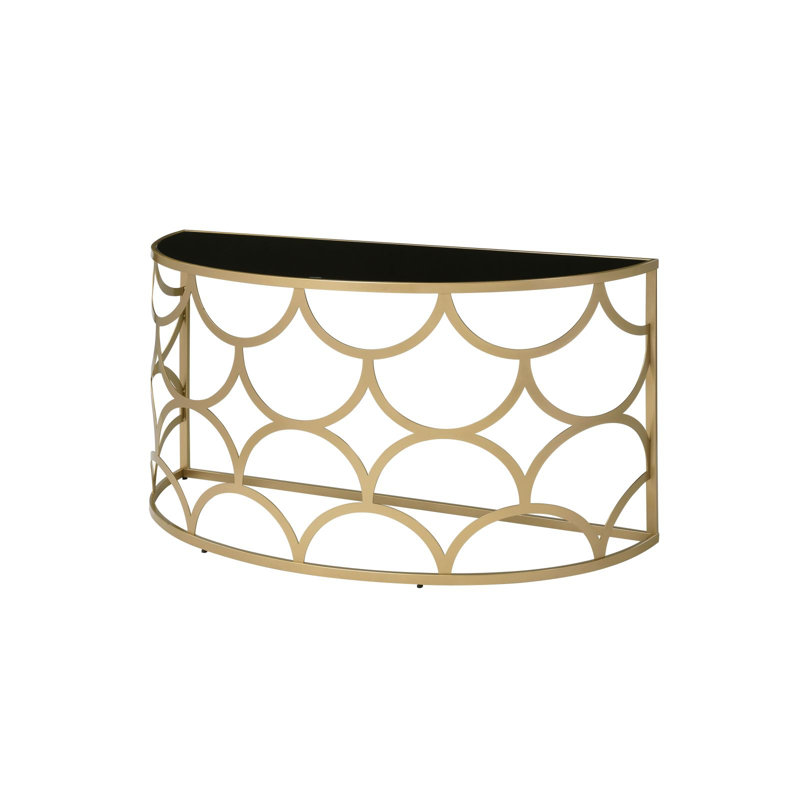 Altus Gold Finish Console Table