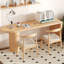 Bureau rectangulaire en bois massif Burlywood