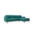 Canapé modulaire de couleur turquoise - rembourré, l 67 po x P 105 po H 33 po, 225 lb profondeur 105 po, largeur 67 po, hauteur 33 po, poids