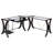 L-Shaped Glass Top Computer Desk