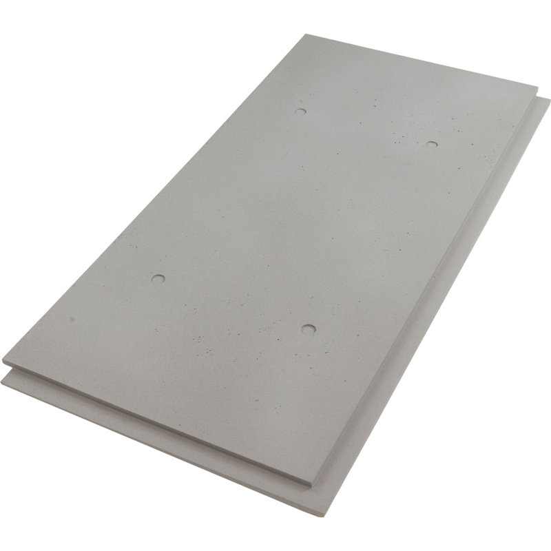 EverStone Modern Smooth Faux Concrete Panel, 48 1/4"W x 24 1/8"H x 7/8"D, Mist Stone, Mist Stone
