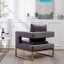 Fauteuil d'appoint de style contemporain avec accoudoirs rembourrés-1223162853