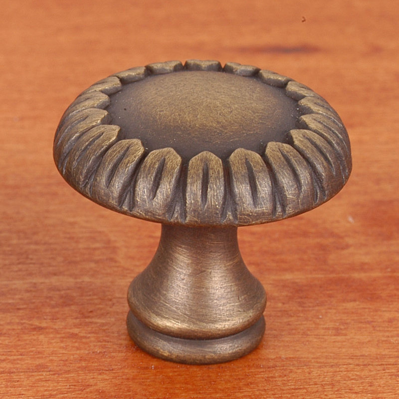 CK Series 1 1/2" Diameter Mushroom Knob, Antique English, Small