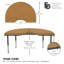 Table d'activité 48 "x 72" avec moulures en T et pieds réglables-99077993-99077995