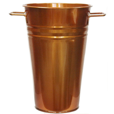 Vase en acier galvanisé émaillé