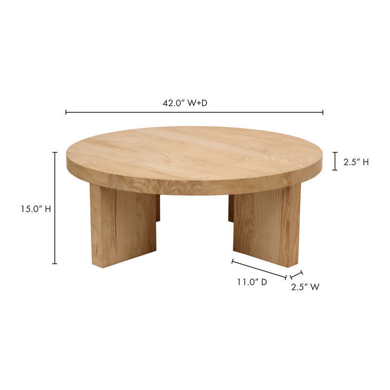 Round Coffee Table Blonde
