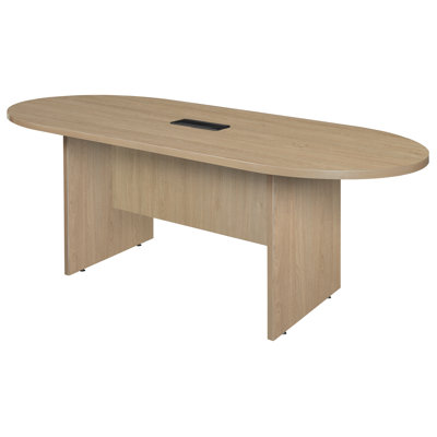 Regency Legacy 8 ft Racetrack Conference Table with Charging Port- Noble Oak