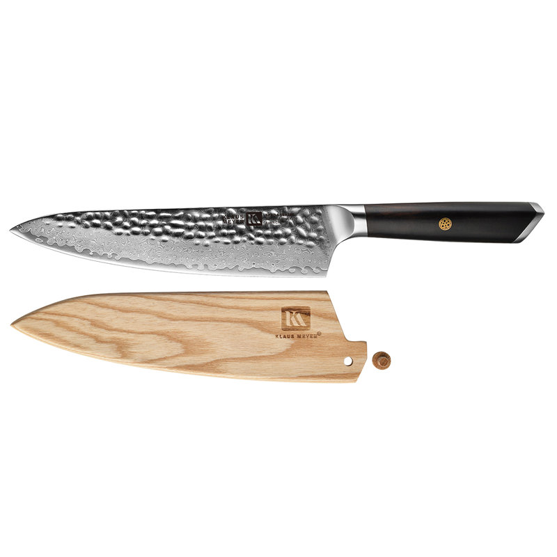 Couteau de chef 8 po Klaus Meyer Spada (avec gaine en bois)