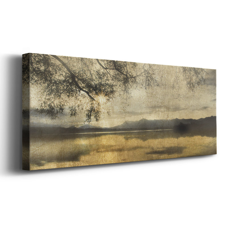 Golden Staffelsee Lake sur toile, H 24 po x l 60 po x P 1,5 po