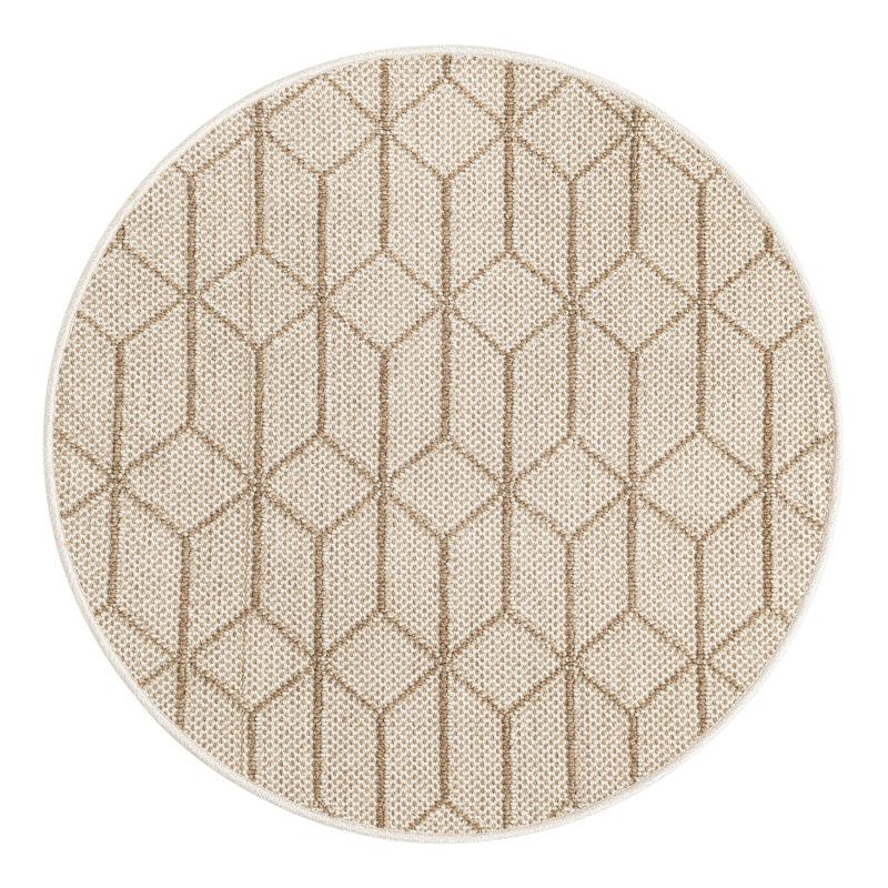 Indoor/Outdoor Trellis Area Rug, Round 3'1"
