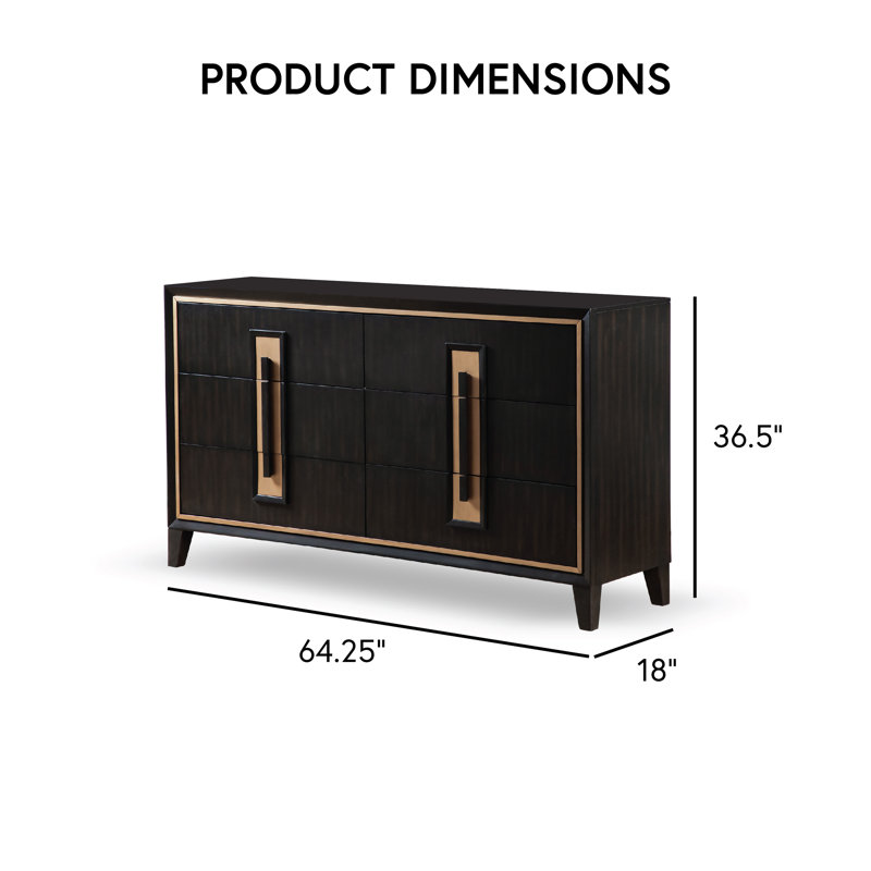 Diane 3-Piece Nightstands Set, 3 Pcs: Dresser, 2 Nightstands