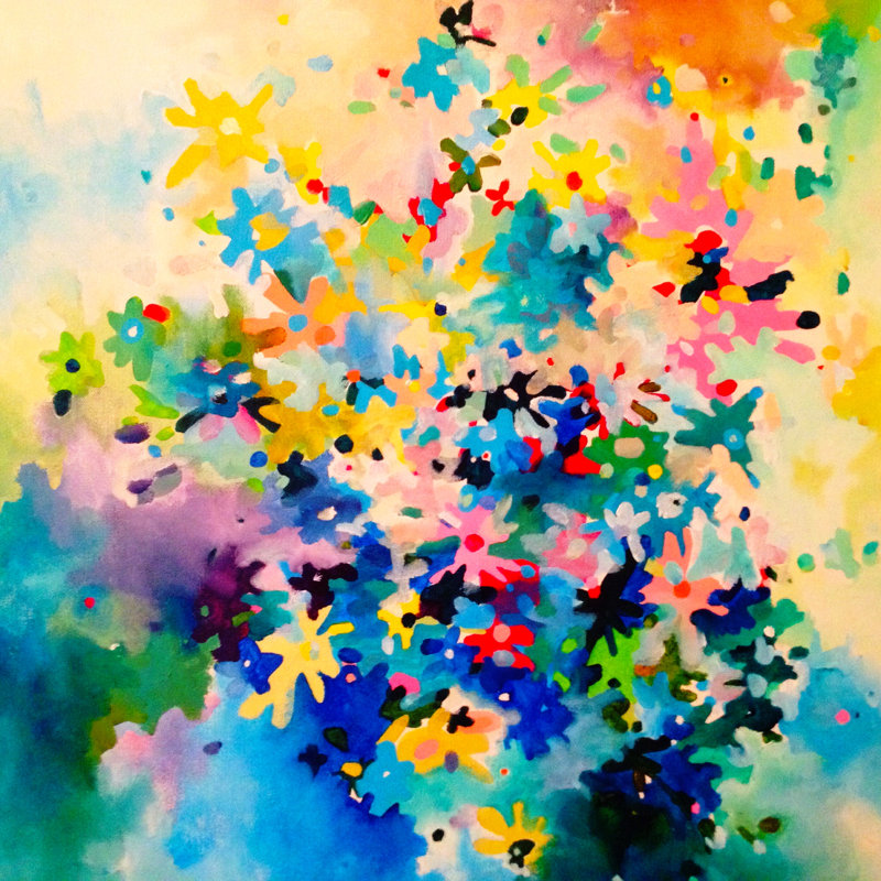 «Misty Morning» par Mary Sullivan, H 31,25 po x l 25,25 po x P 0,875 po