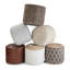 Pouf rond en jute et en coton tissé à la main de 18 po Edgeley-363141857