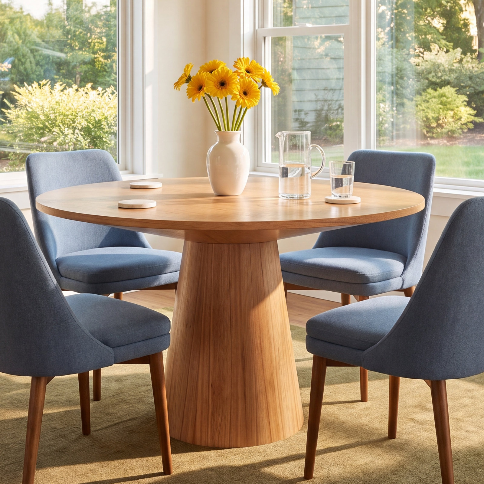 Wyatt Dining Table, Natural, 31"H x 47"L x 47"W
