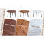 de table ronde de 3 pouces avec texture de grain de bois naturel, moulure d'aspiration exquise et pieds en métal noir