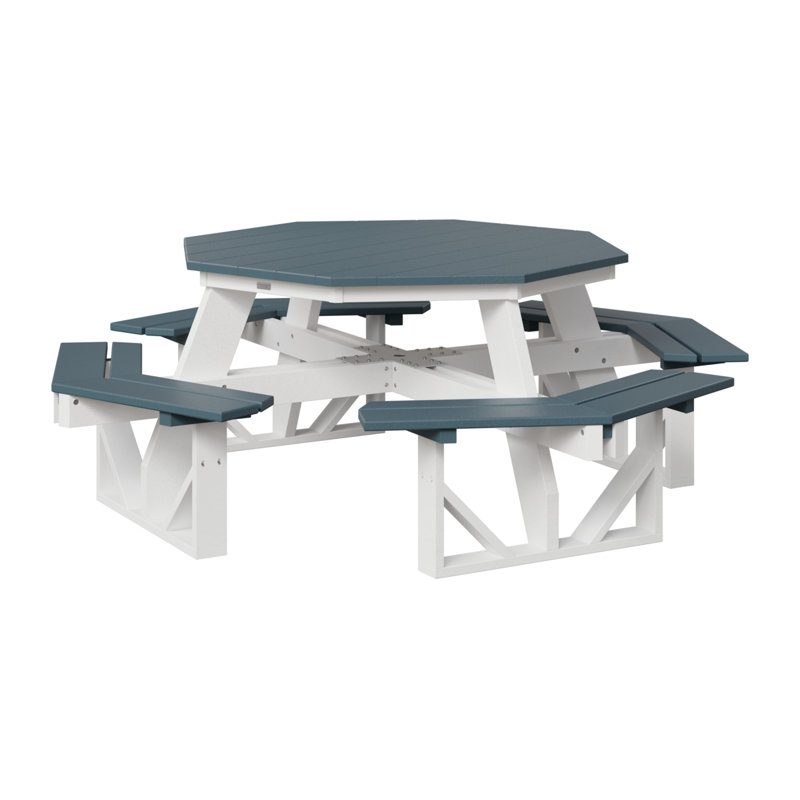 Table de pique-nique Ada, Ardoise / blanc