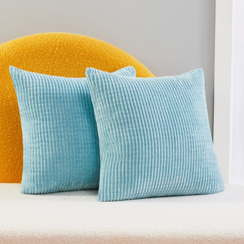 Deconov Square Pillow Cover, 24" x 24", Blue