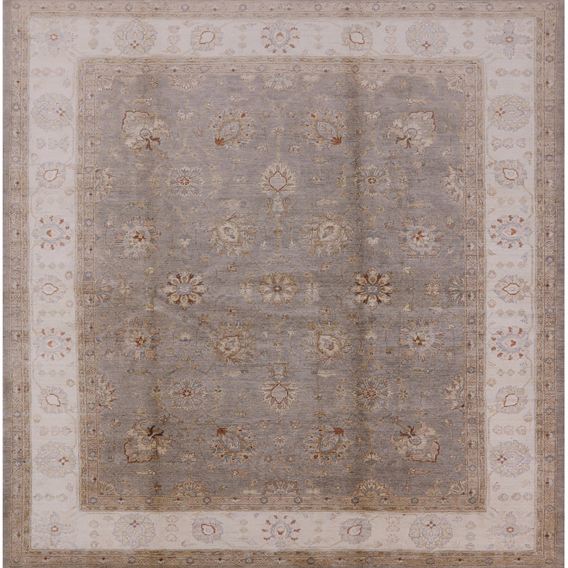 Tapis oriental bleu / brun Molti, Carré 3 pi