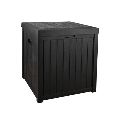 EHHLY Deck Box, 51 Gallon Package Bin Delivery Box for Outside Front Porch, Small Patio Outdoor Storage Boxes Waterproof, UV Resistant Plastic Resin Pool Storage Bins with lids