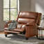 Fauteuil inclinable manuel rembourré en similicuir de 50 po de largeur-1148704089