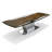 Evandros Walnut Metal Base Dining Table-105792677