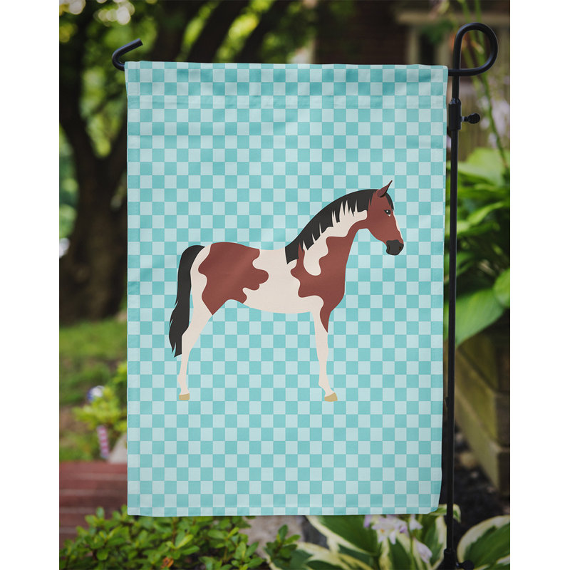 Double Sided 15'' H x 11'' W Polyester Animal Garden Flag, Blue