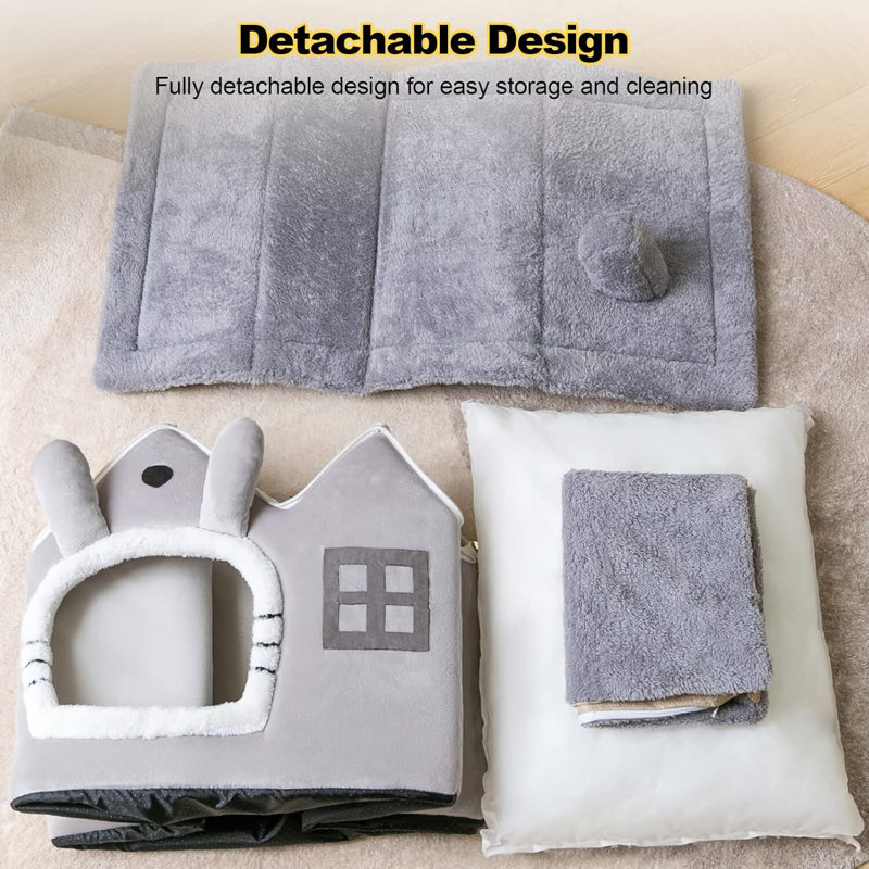 Lit pour chien et chat avec coussin chaud Luxury, Taille moyenne: L 15,35 po x l 17,32 po