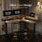 Shah 63" W L Shaped Standing Desk with Drawers and Wheels, Dual Motor Adjustable Desk for Home Office-469059341