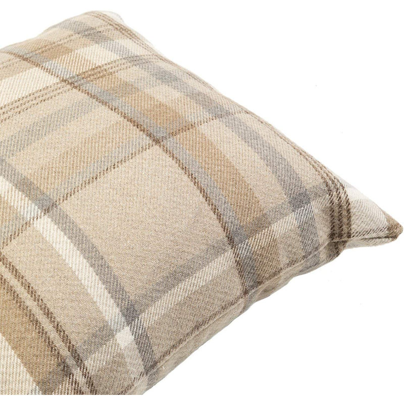 Plaid Wool Outdoor Reversible Pillow Cover