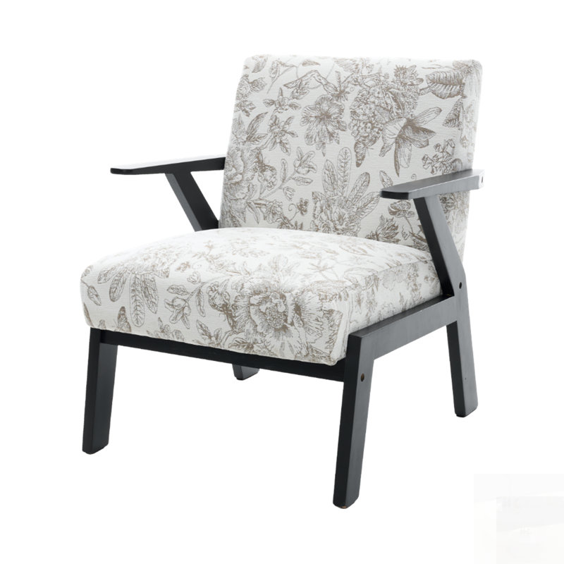 Fauteuil de salon Mid-Century moderne avec coussin de siège confortable pour le salon et le bureau