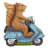 Born to Be Wild Squirrel on Motorcycle Statue