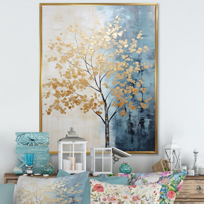" Gold And Blue Trees Harmony "