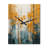 Bold Yellow And Grey Forest III - Forest Wall Clock-99632691