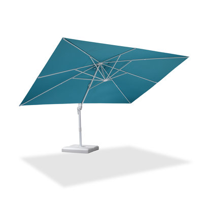 Parasol rectangulaire en porte-à-faux pivotant à gauche et à droite de 360 ° avec rotation à 360 ° 12 'x 9' avec base et rotation à 360 degrés