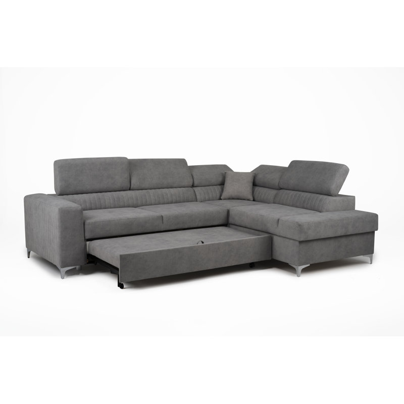 Lauren Corner Sofa Bed, Right Hand Facing, Grey