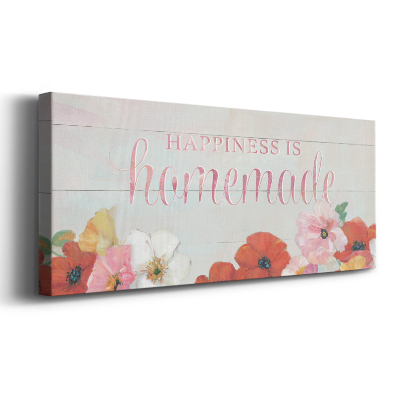 " Happiness Is Homemade ", 8" H x 20" W x 1.5" D
