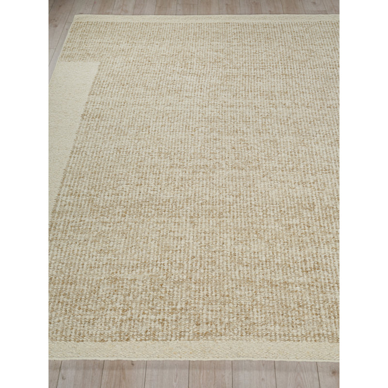 Kokomo low pile handmade wool indoor wheat area rug, 10'X14'