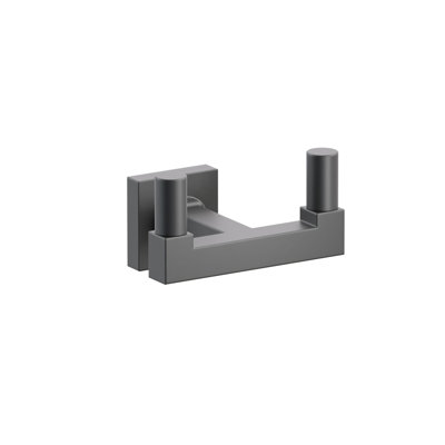 Emtek Select Double Hook w/ Small Square Rosette, Square Stem & Smooth Tip