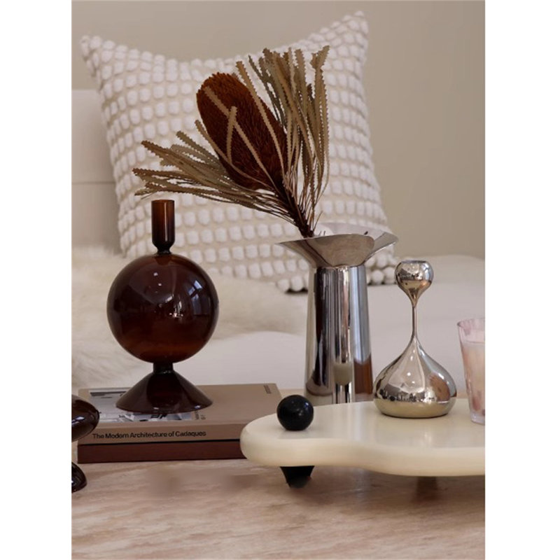 Chandelle de table en verre H 8,66 po