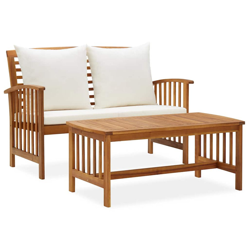 Ensemble de canapé d'extérieur en bois naturel