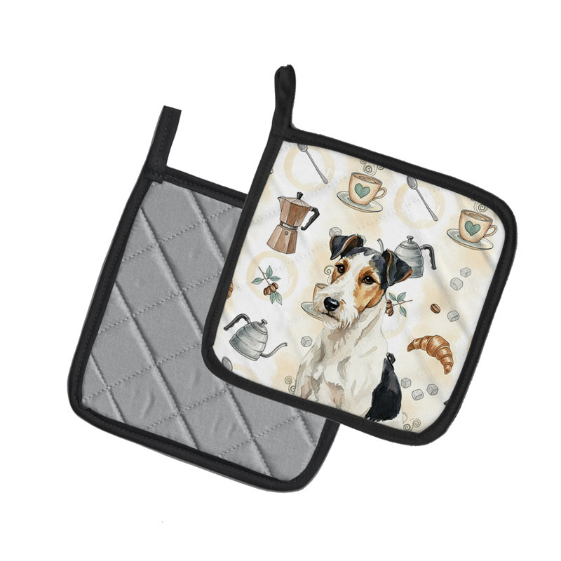 Paire de porte-casseroles Smooth Fox Terrier